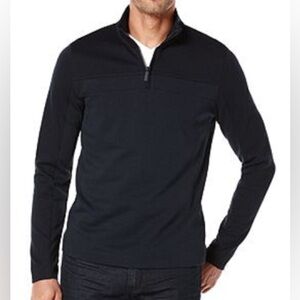 NWT Perry Ellis Men’s Navy Quarter-Zip Pullover, size XL
